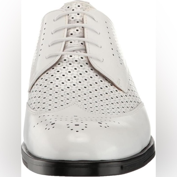 STACY ADAMS Men's Asher Wingtip Lace Oxford, White, size 7 - Picture 2 of 5